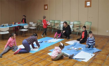 Realizando las páginas del Libro de Cercedilla
