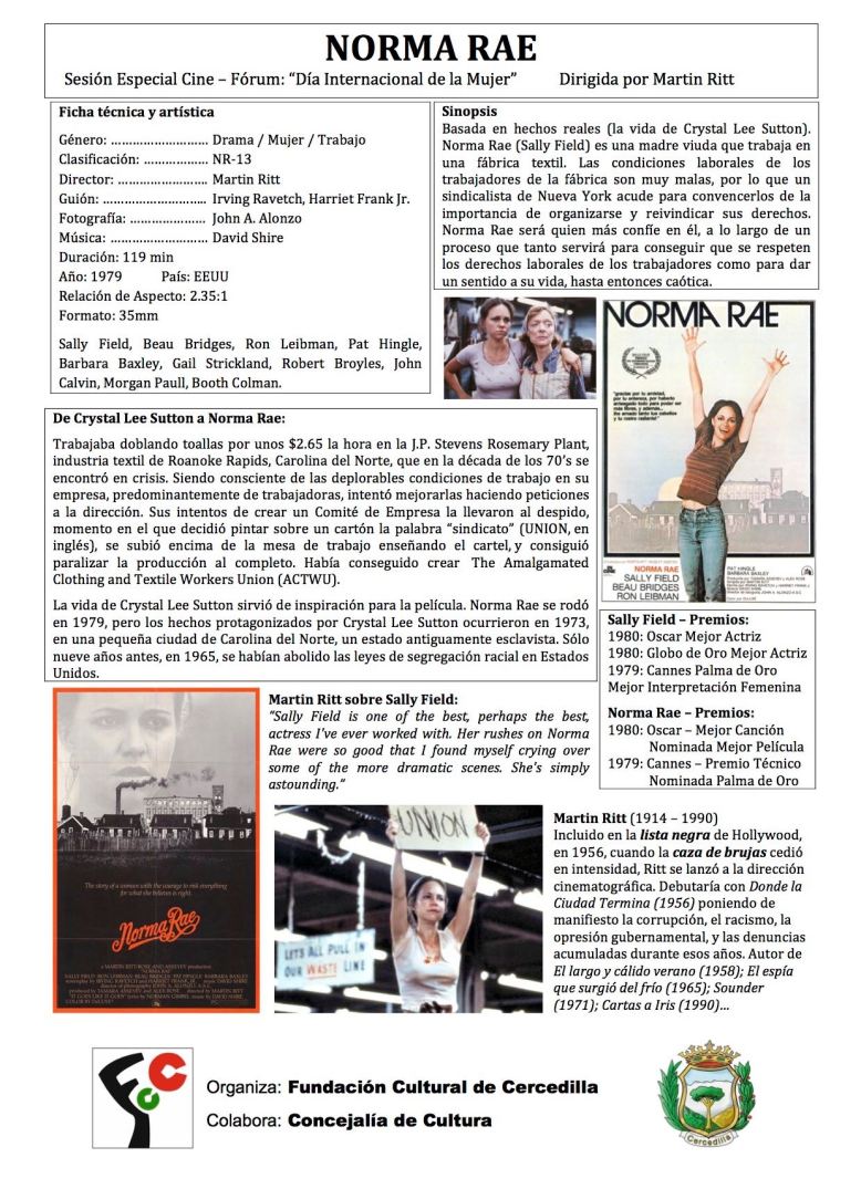 NORMA RAE_Afiche
